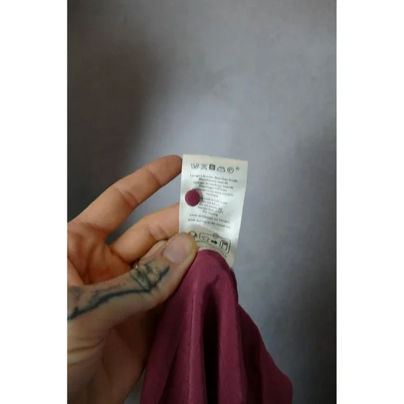 Sezane Abelia Wrap Blouse Top Burgundy‎ Plum Long Sleeve Size 36 Dot Print